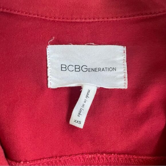 Short Cropped Denim Trucker Jean Jacket, Red, Birds, size XXS - Picture 7 of 12